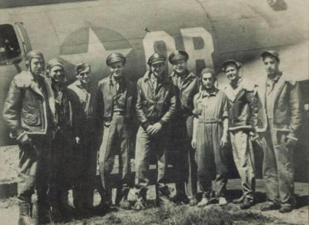 eight of the B-17F bomber crew