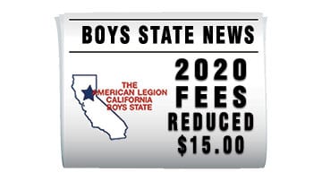 California Boys State fees reduced