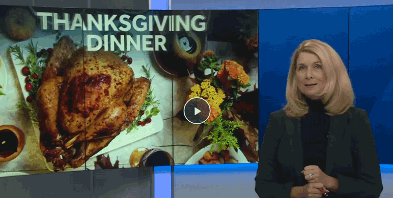 Thanksgiving dinner news screenshot