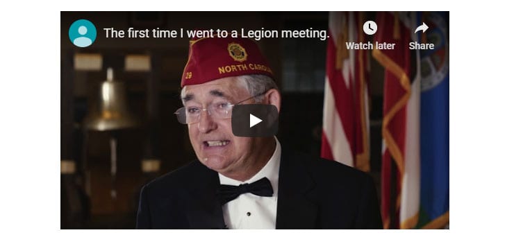 screenshot of a video interview with American Legion National Commander, William “Bill” Oxford