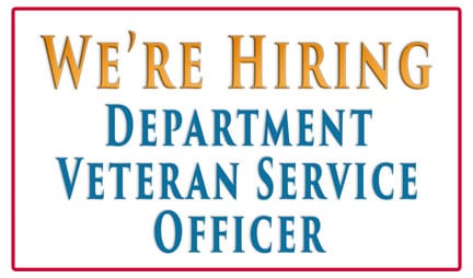 We're hiring a Department Veteran Service Officer