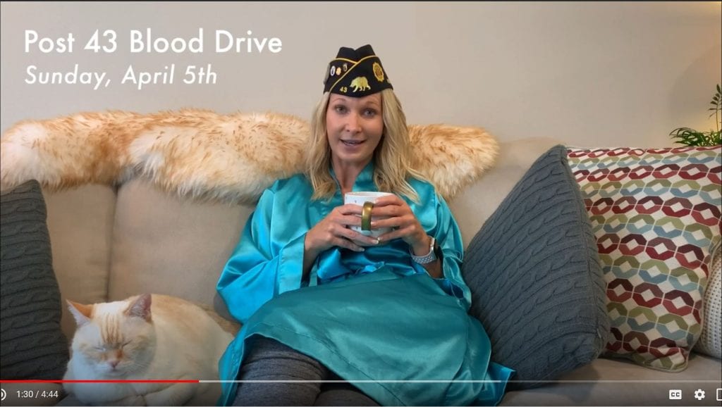 Post 43 Blood Drive - message from Commander