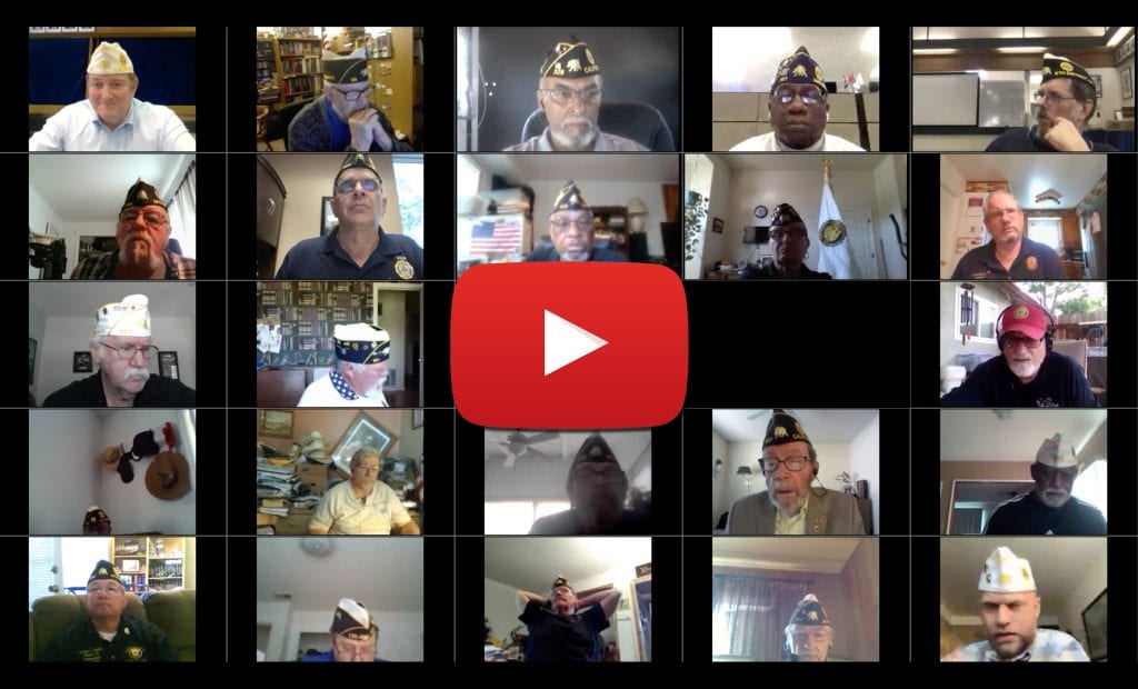 Members of the American Legion Department of California Executive Committee met via video conference on Saturday, April 26 to discuss the cancellation of the state convention in June.