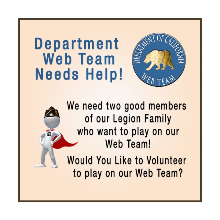 Department Web Team needs help!