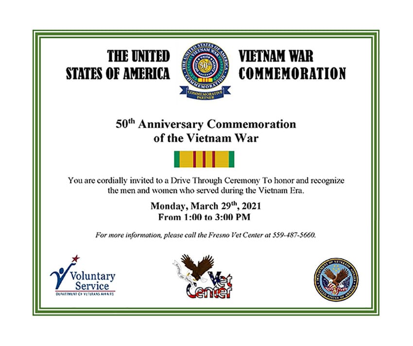 50th anniversary commemoration of the Vietnam War flyer
