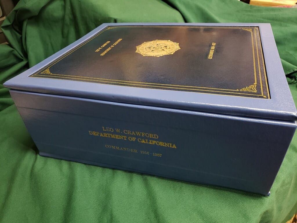Post 105 is restoring the yearbook of 1957 Commander Leo W. Crawford