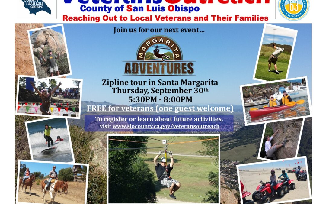 Free zipline tour for veterans in Santa Margarita