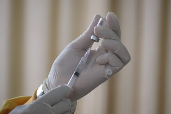 Nurse preparing a vaccine shot