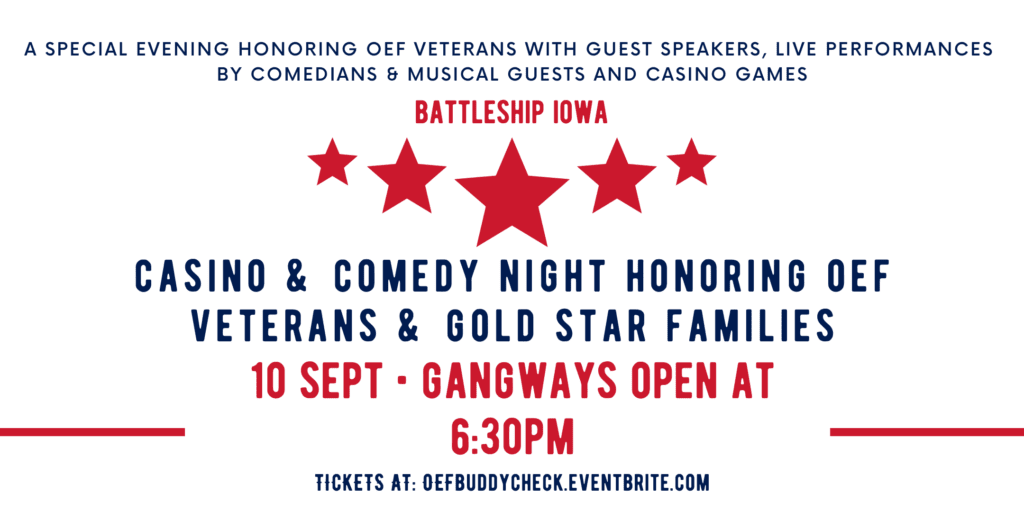 Battleship Iowa Casino and Comedy night flyer