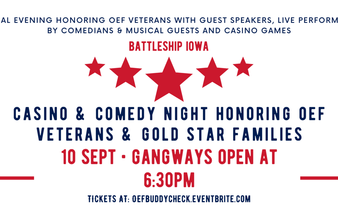 Comedy & casino night at the Battleship IOWA on Sept. 10
