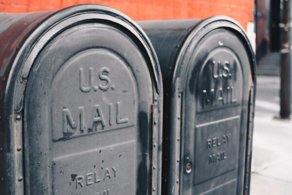 Dingy US mail boxes