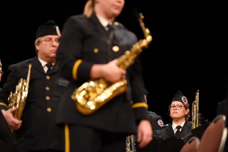 American Legion Band of Greater Kansas City leaves the stage after their performace in The American Legion's Band Contest taking place during the 100th National Convention in Minneapolis, Minn., on Saturday, Aug. 25, 2018. (Photo: Lucas Carter/The American Legion)