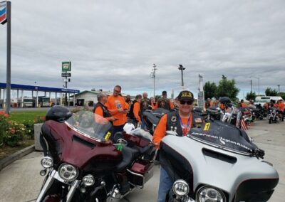 American Legion Riders stop for gas