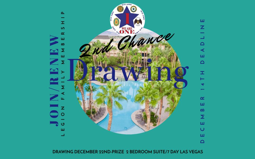 WIN a trip to Las Vegas: ‘2nd Chance’ membership drawing