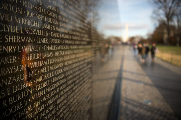 photo of the Vietnam War Memorial in Washington D.C.