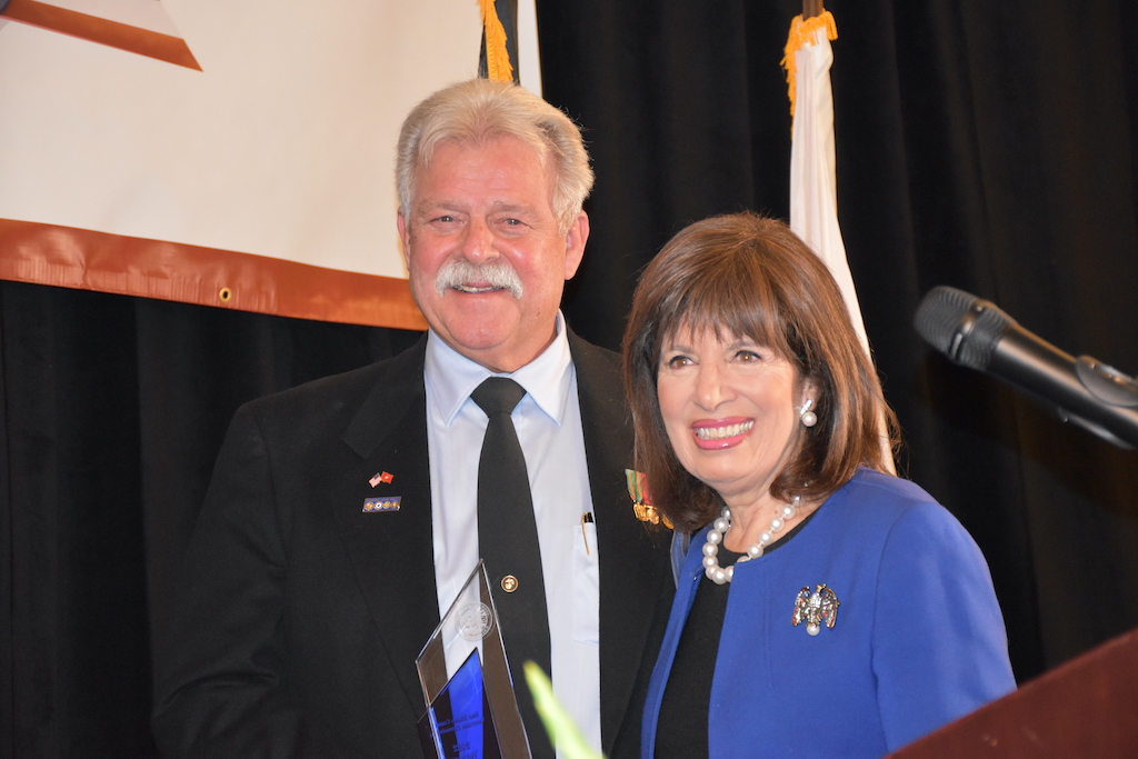 Patriot of the Year Andrew Trapani with Congresswoman Jackie Speier