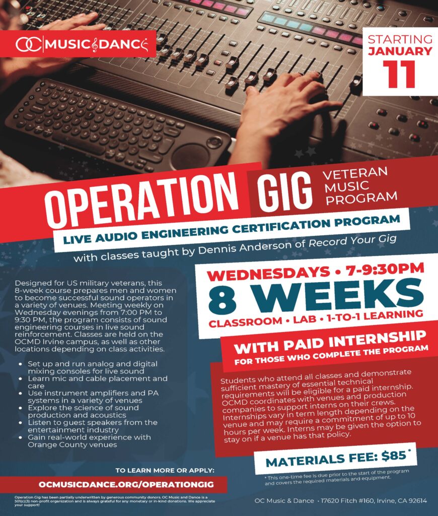 Operation Gig informational flyer
