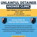 Unlawful Detainer Answer Clinic flyer