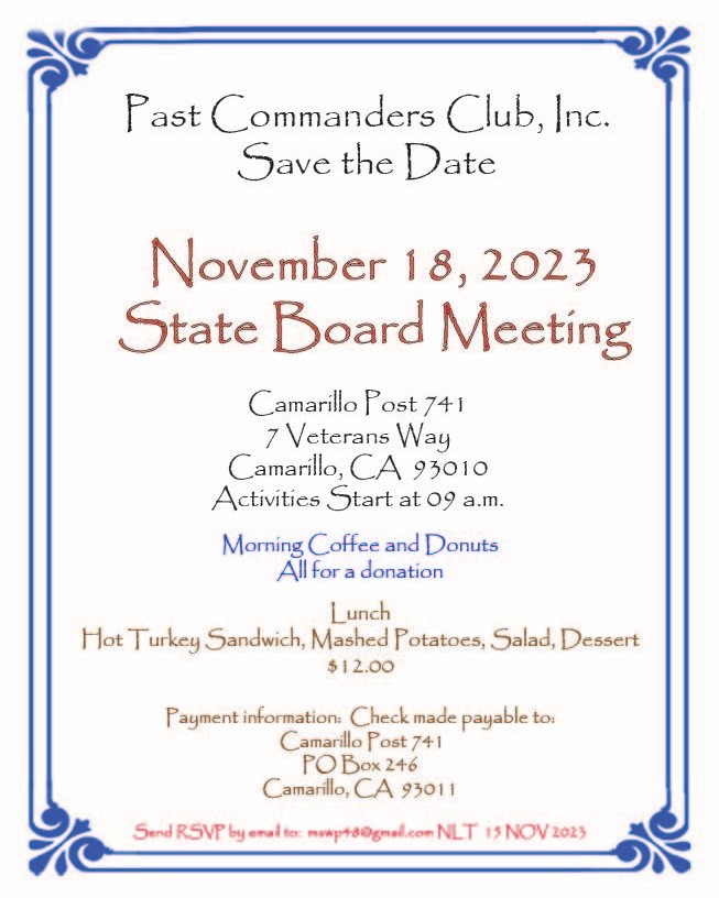 State Board Meeting, Post 741