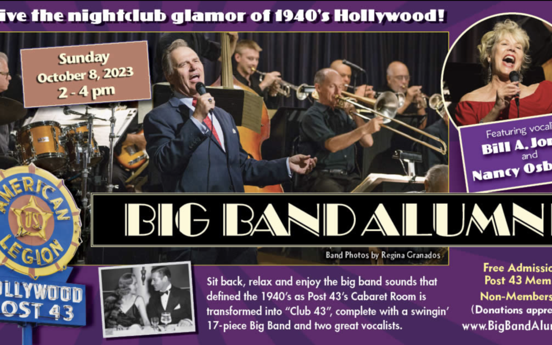 Swing Back in Time with Big Band Alumni at Hollywood Legion Post 43 on Oct. 8