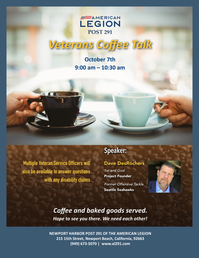 Veterans Coffee Talk, Newport Beach Post 291