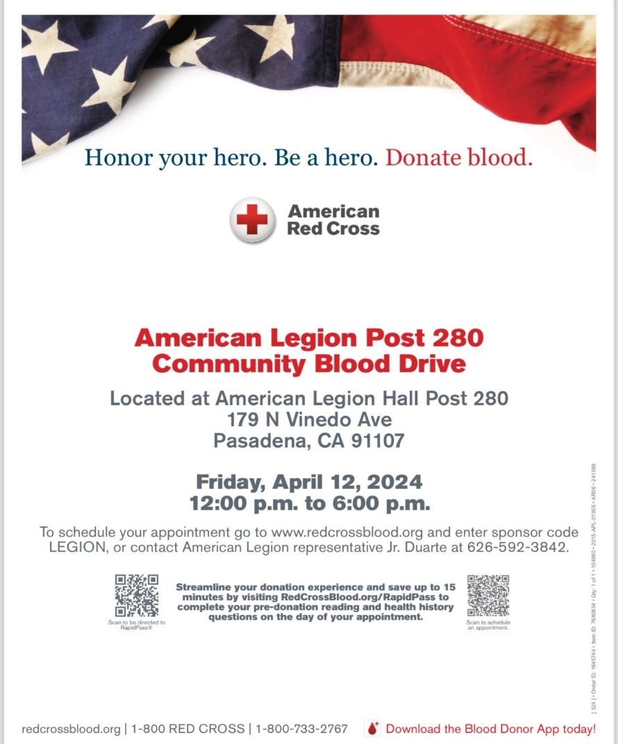 Post 280 Community Blood Drive