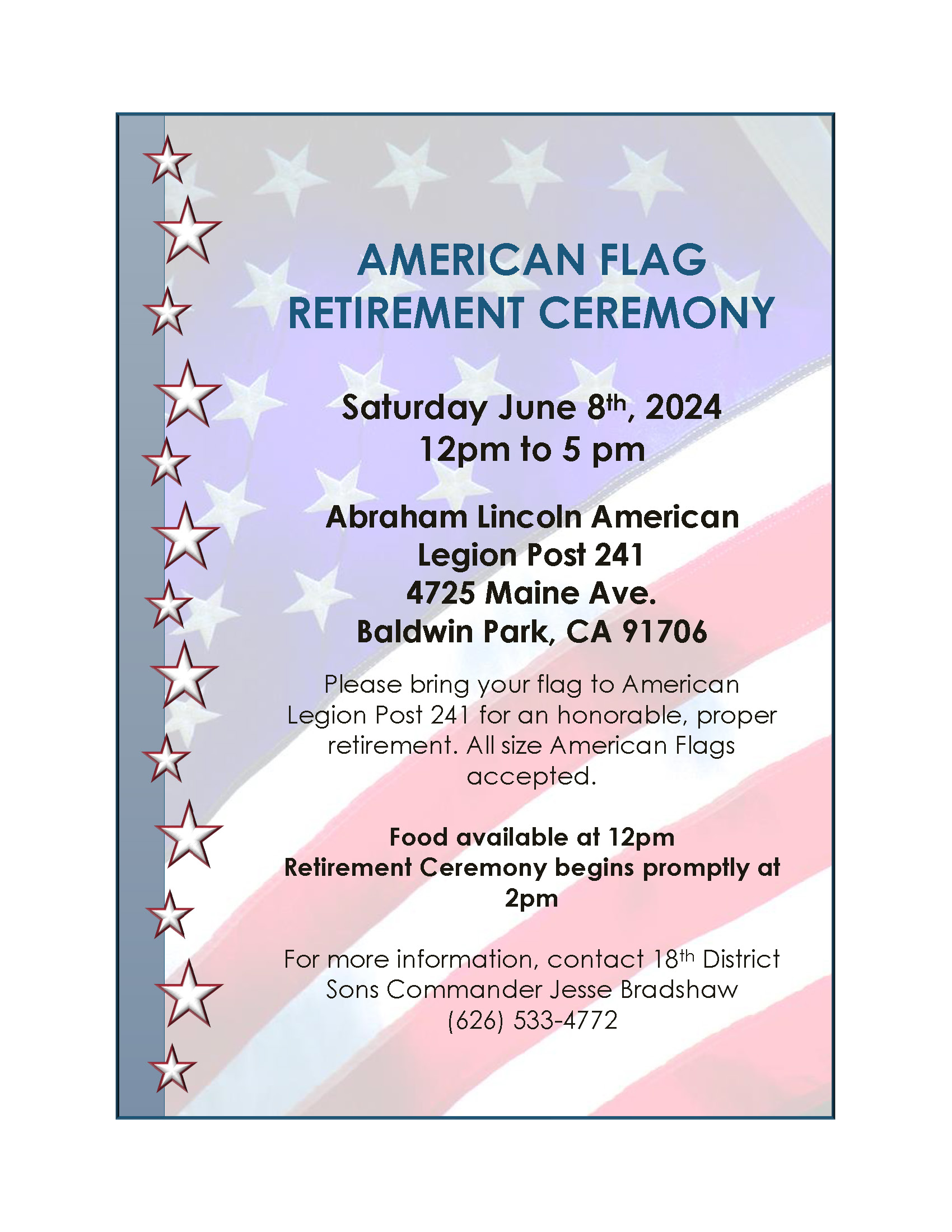 American Flag Retirement Ceremony | California American Legion