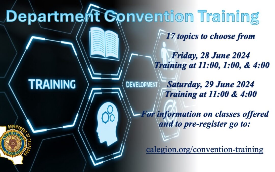 Department Convention Training Registration