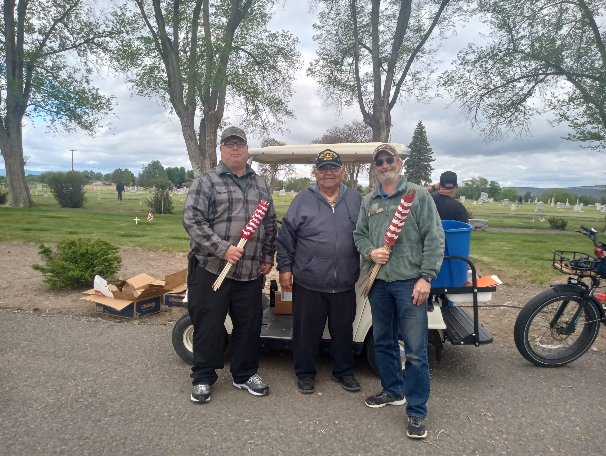 American Legion District 3 Commander and VFW District 8 Commander Placed Flags in Remembrance During Memorial Day Weekend