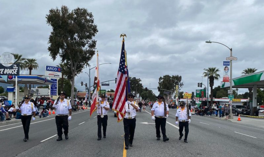 Joe Dominguez American Legion Post 742 Color Guard Proudly Leads the 50th Annual Cinco de Mayo Parade in Corona