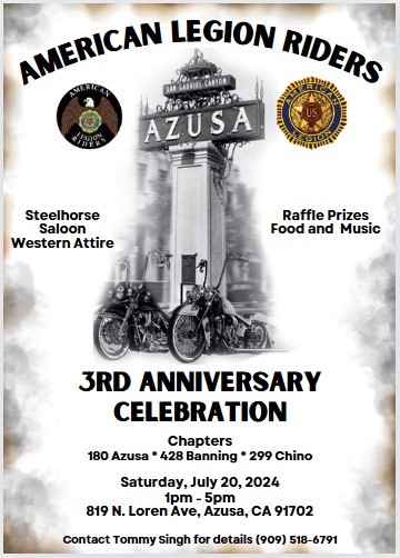 American Legion Riders 3rd Anniversary Celebration