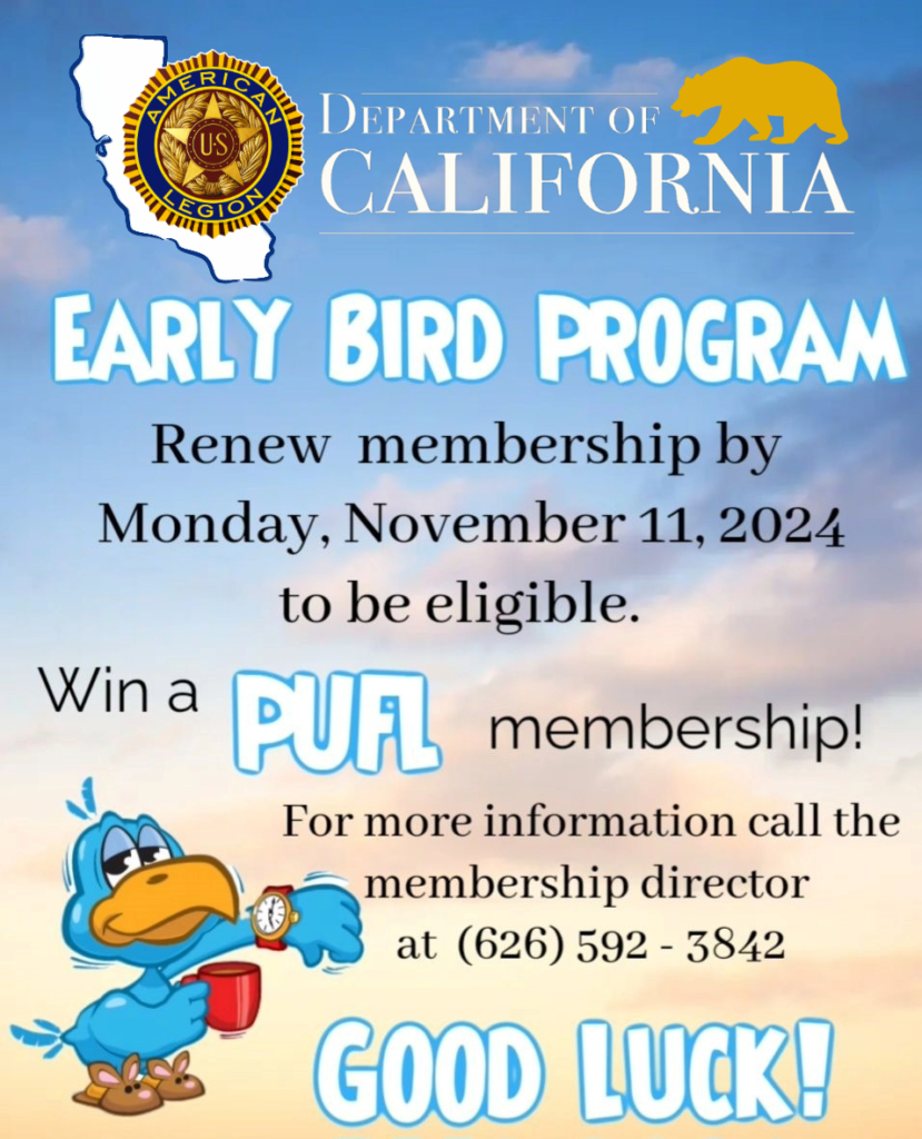 Early Bird Program - Win a PUFL Membership