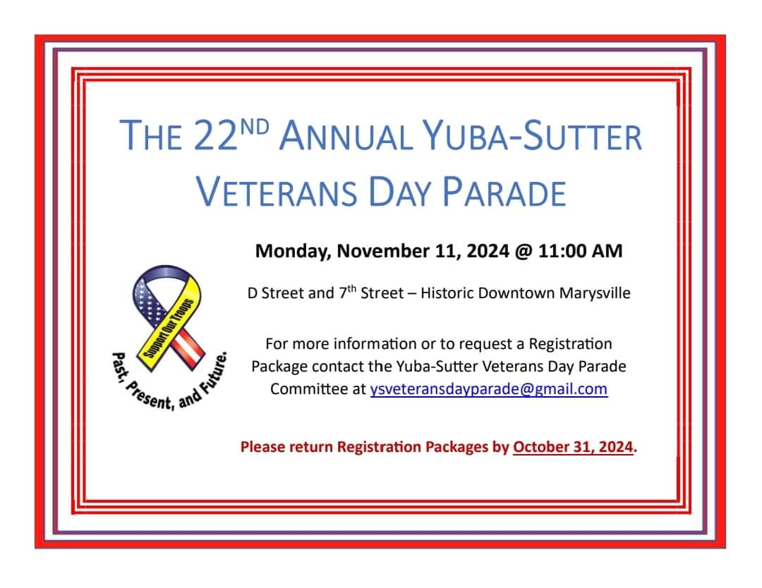 The 22nd Annual Yuba-Sutter Veterans Day Parade