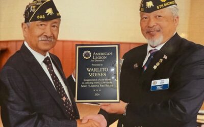 Warlito Moises Presented with American Legion Plaque of Appreciation by District 5