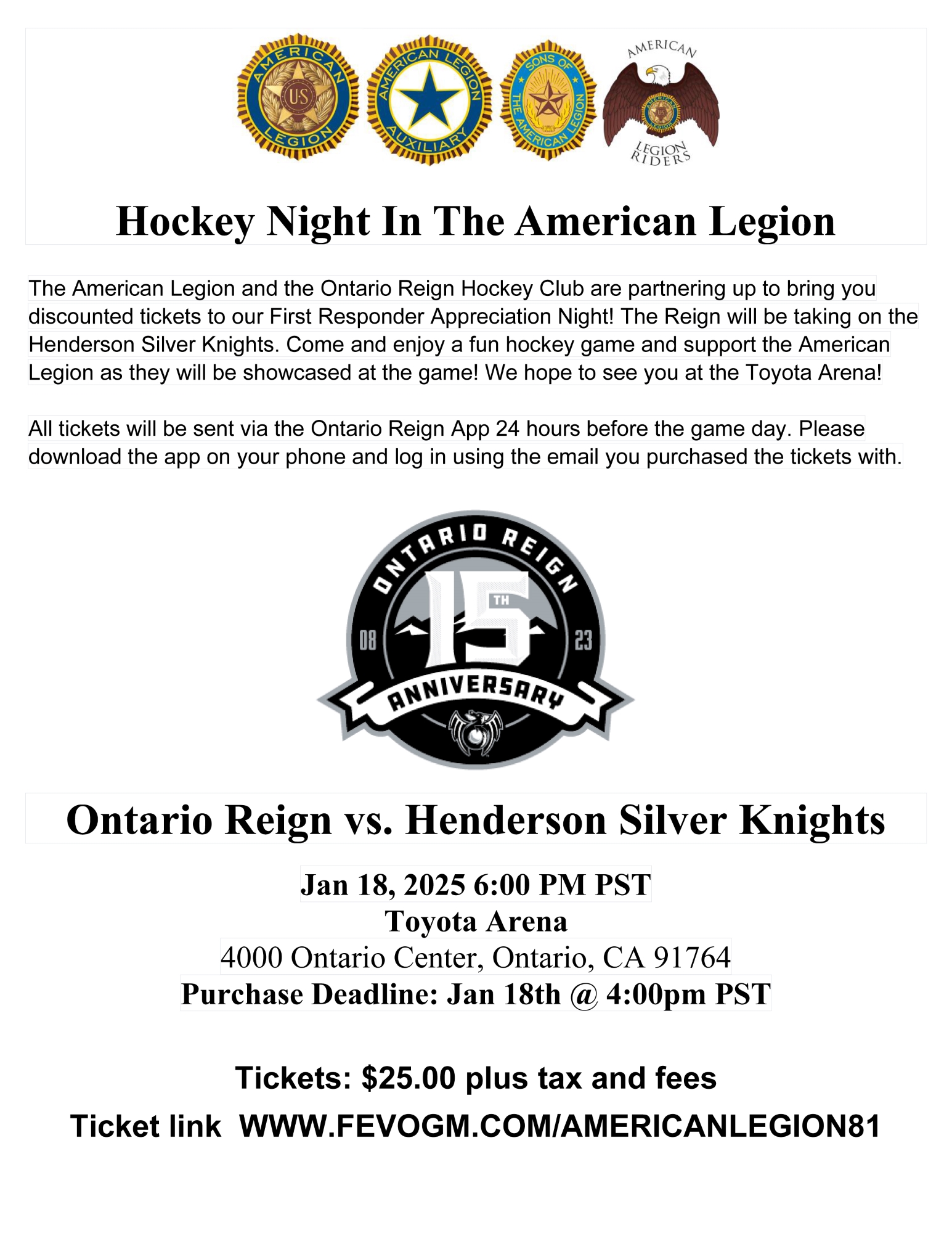 Hockey Night flyer