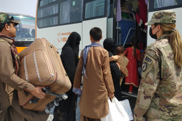 Afghan evacuees