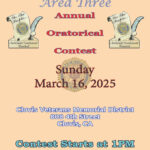 Area 3 Oratorical Contest flyer