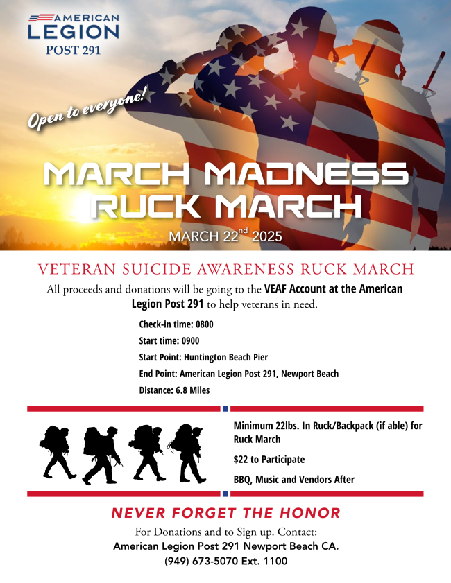 March Madness Ruck March flyer