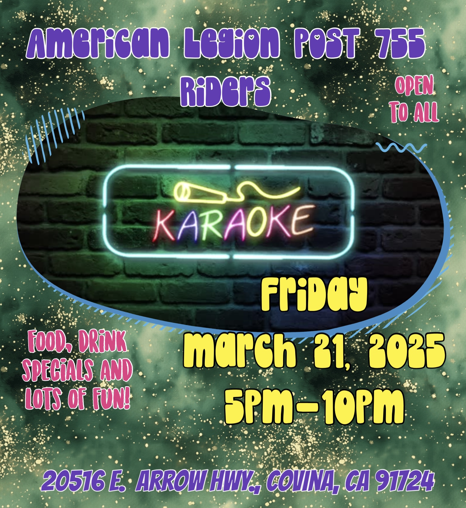 Post 755 Karaoke flyer