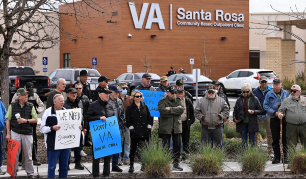 Protesters at Santa Rosa VA